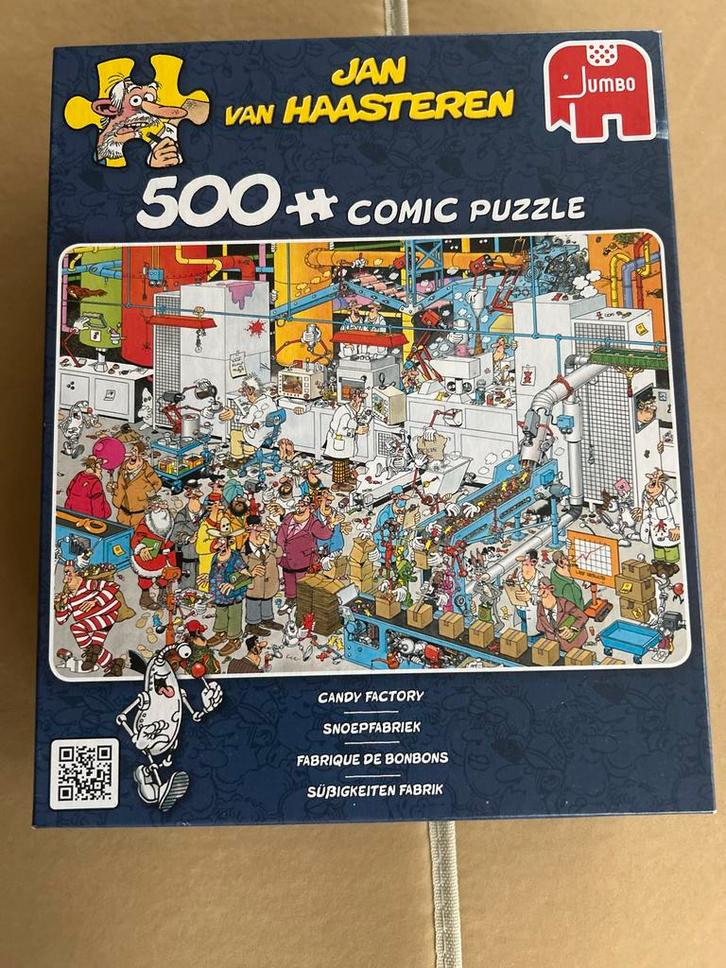 Jan van Haasteren Snoepfabriek Puzzel 500 Stukjes, Hobby en Vrije tijd, Denksport en Puzzels, Zo goed als nieuw, Legpuzzel, 500 t/m 1500 stukjes