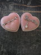 Set ketting en oorbellen, zilver met zirkonia *nieuw*, Nieuw, Ophalen of Verzenden, Met kristal, Zilver