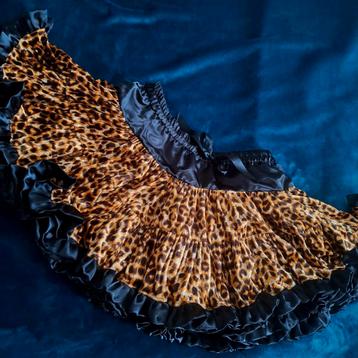 Zwarte petticoat met panterprint beschikbaar voor biedingen