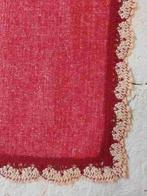 Retro tafelkleed koraalrood gehaakte rand 152/127