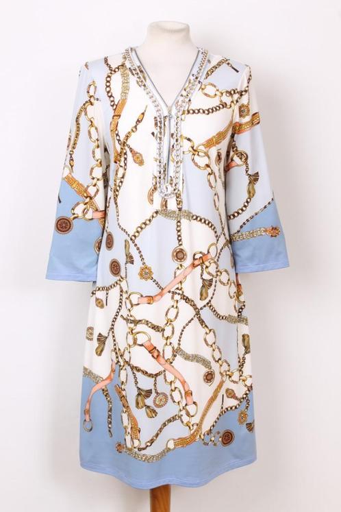 Zomer! Jurk van K-DESIGN maat 42 (XL), Kleding | Dames, Jurken, Zo goed als nieuw, Maat 42/44 (L), Blauw, Boven de knie, Verzenden