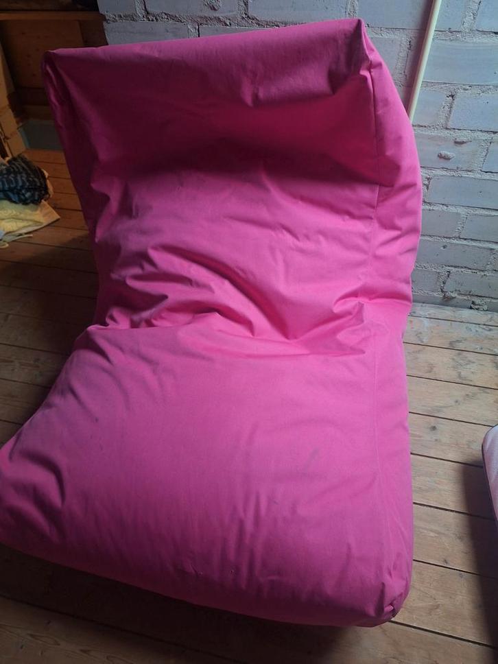 Roze Whoober Zitzakstoel - Comfortabel!, Huis en Inrichting, Zitzakken, Gebruikt, Zitzakstoel, Roze, Ophalen