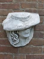 Vrouw met hoed wanddecoratie betonnen beeld tuinbeeld beton, Tuin en Terras, Tuinbeelden, Ophalen of Verzenden, Nieuw