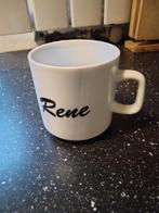 Beker met naam Rene, Huis en Inrichting, Keuken | Servies, Gebruikt, Ophalen of Verzenden, Overige stijlen, Kop(pen) en/of Schotel(s)