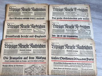 Blitzkrieg - Duitse kranten 1940 beschikbaar voor biedingen