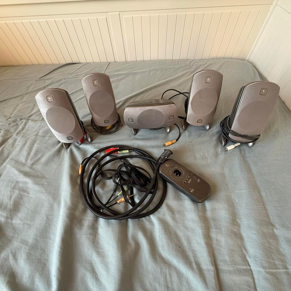 Logitech Z-5300 5.1 Speakerset - Krachtig Geluid!, Gebruikt, 5.1-systeem, Overige spelers, Ophalen