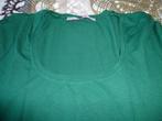 Basic donkergroen shirt, korte mouw, maat S., Ophalen of Verzenden, Korte mouw, Maat 36 (S), Gedragen