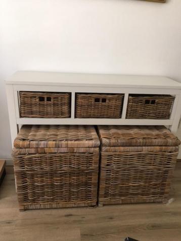 rieten manden 50X50 met deksel beschikbaar voor biedingen