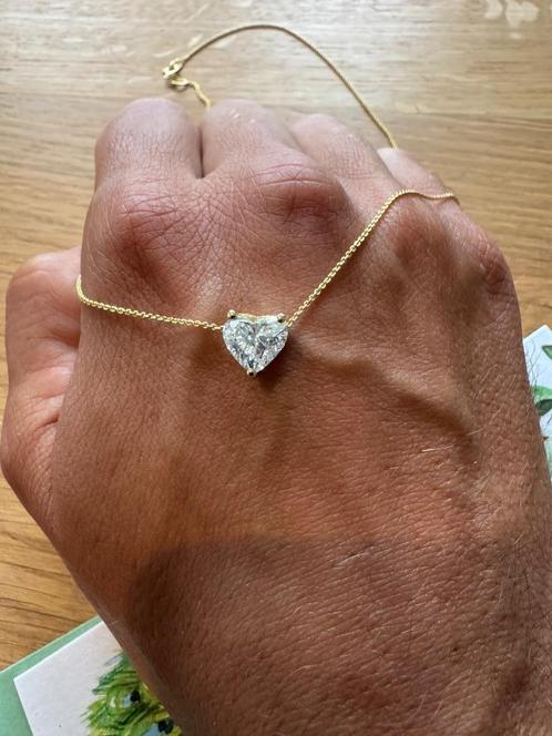 14k gouden ketting met prachtige 2.0ct diamanten hanger, Sieraden, Tassen en Uiterlijk, Kettingen, Nieuw, Goud, Goud, Met edelsteen