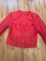 Leer jas, Kleding | Dames, Ophalen of Verzenden, Zo goed als nieuw, Maat 42/44 (L), Rood