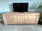 TV meubel, gray wash, eikenhout, Ophalen, Gebruikt, Gray wash, Met deur(en)