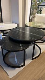 Salontafel Asterix zwart, Ophalen, 100 tot 150 cm, Rond, Nieuw