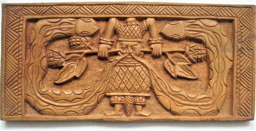 Houtsnijwerk Afrika Nigeria 1975, Antiek en Kunst, Kunst | Beelden en Houtsnijwerken, Ophalen of Verzenden