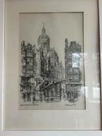 Kolkje Amsterdam - Handgetekende Prent, Antiek en Kunst, Ophalen of Verzenden