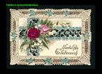 Prachtig wenskaartje, brocante versiering M03-03, Verzenden, Voor 1920, Gelopen, Overige thema's
