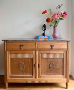 Antiek dressoir / commode marmer blad, Huis en Inrichting, Kasten | Dressoirs, Ophalen, Zo goed als nieuw, 25 tot 50 cm, Eikenhout