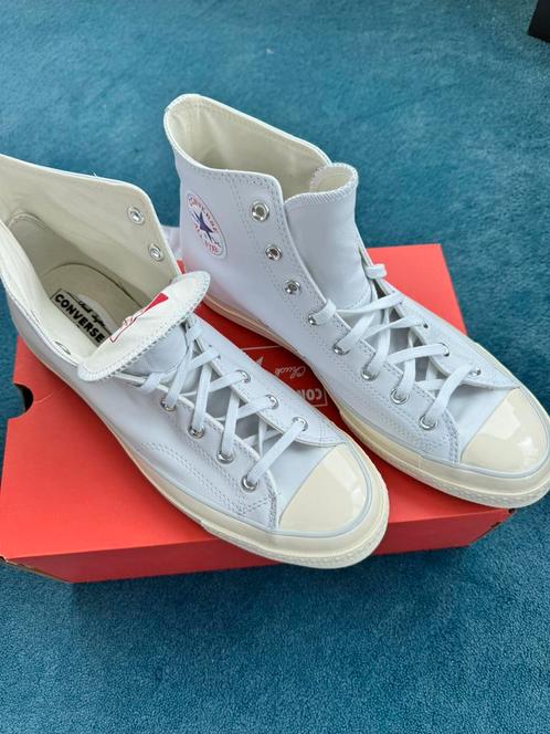 NIEUW Converse All  Stars Hoge Sneaker Wit Leer EU46 (EU45, Kleding | Heren, Schoenen, Nieuw, Sneakers of Gympen, Wit, Verzenden