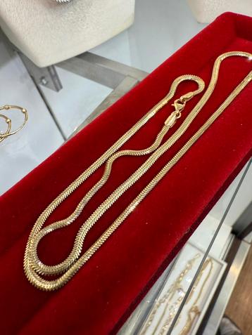 Prachtige 14 karaaats gouden snake ketting beschikbaar voor biedingen