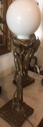 Jungendstil bronzen lamp, Ophalen of Verzenden