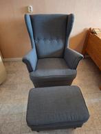 Ikea Fauteuil Blauw/Grijs, Huis en Inrichting, Ophalen, Zo goed als nieuw, 75 tot 100 cm, Stof