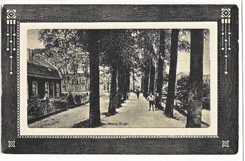 Weesp (NH) Singel 1913 met profielrand /Jugendstill deco   beschikbaar voor biedingen