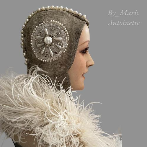 Jaren 20 hoofdtooi-cap-hoed-mutsje- Antiek., Antiek en Kunst, Antiek | Kleding en Accessoires, Ophalen of Verzenden