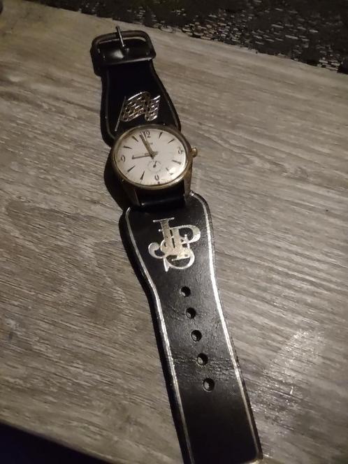 JPS heren horloge LOV made in France 1970, Sieraden, Tassen en Uiterlijk, Horloges | Dames, Gebruikt, Overige merken, Staal, Leer