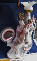 CHINESE KITSCH LAMP * Porselein *, Antiek en Kunst, Antiek | Lampen, Ophalen of Verzenden