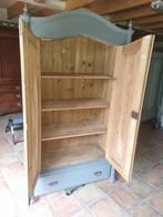 Antieke Brocante Kast in de Krijtverf met Lade en Planken, Ophalen