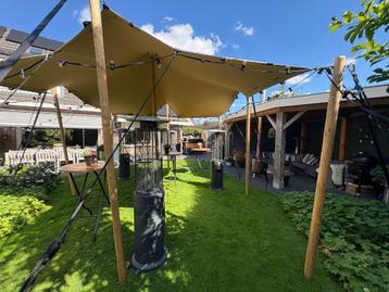 Stretchtent 4,5 x 4,5 meter inclusief opbouw en afbreken beschikbaar voor biedingen