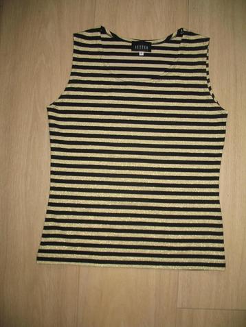 Setter Luxe Top Zwart met Lurex Goudgaren Maat S beschikbaar voor biedingen