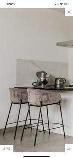 Barstoel/ stoel voor keukeneiland kave home grijs 2 stuks, Huis en Inrichting, Barkrukken, 2 krukken, Ophalen of Verzenden, Metaal