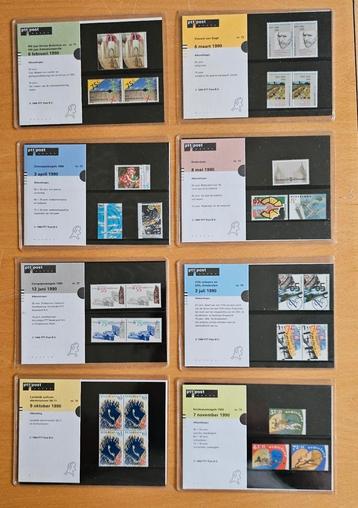 Postzegelmapjes 1990. 8 stuks. beschikbaar voor biedingen