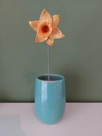 Gele narcis van keramiek, Antiek en Kunst, Antiek | Keramiek en Aardewerk, Ophalen of Verzenden