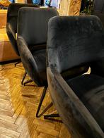 Draaibare eetkamerstoelen velours, Huis en Inrichting, Stoelen, Ophalen, Zo goed als nieuw, Grijs, Stof
