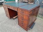 Klassiek bureau, schrijftafel, met lederen inleg, Antiek en Kunst, Ophalen