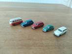 5x Wiking VW kunststof modelauto T1 kever 1500 variant, Ophalen of Verzenden, Gebruikt, Auto, Wiking
