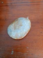 Natuurstenen hanger, fossiel jasper agaat, Ophalen of Verzenden, Zo goed als nieuw, Steen of Mineraal