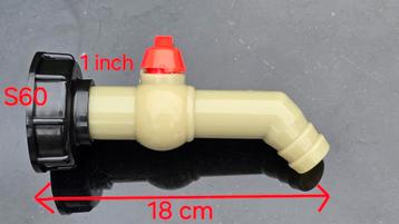 IBC vat grote kraan 1 inch beschikbaar voor biedingen