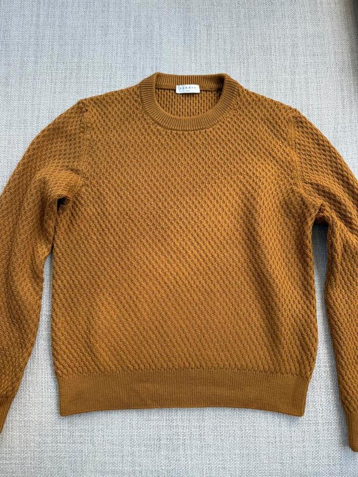 Sandro trui, Kleding | Heren, Truien en Vesten, Zo goed als nieuw, Maat 52/54 (L), Bruin, Ophalen of Verzenden