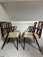 Patijn Zijlstra eetkamerstoelen - 4 stuks, Huis en Inrichting, Ophalen, Gebruikt, Bruin, Vintage