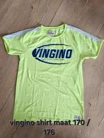 Vingino shirt neon geel maat 170 / 176, Kinderen en Baby's, Ophalen of Verzenden, Zo goed als nieuw, Vingino, Shirt of Longsleeve
