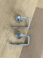 Haceka Kosmos 2 stuks toiletrolhouders zonder klep, RVS-look, Doe-het-zelf en Verbouw, Sanitair, Ophalen, Gebruikt, Rvs, Toilet