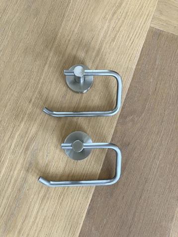Haceka Kosmos 2 stuks toiletrolhouders zonder klep, RVS-look beschikbaar voor biedingen
