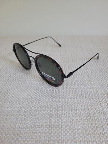 Nieuwe Crullé Polarized zonnebril met rond bruin montuur beschikbaar voor biedingen