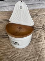 Brocante Franse emaille zoutpot, Ophalen of Verzenden