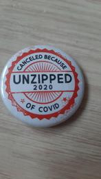 Unzipped 2020, Verzamelen, Speldjes, Pins en Buttons, Ophalen of Verzenden, Zo goed als nieuw, Overige onderwerpen