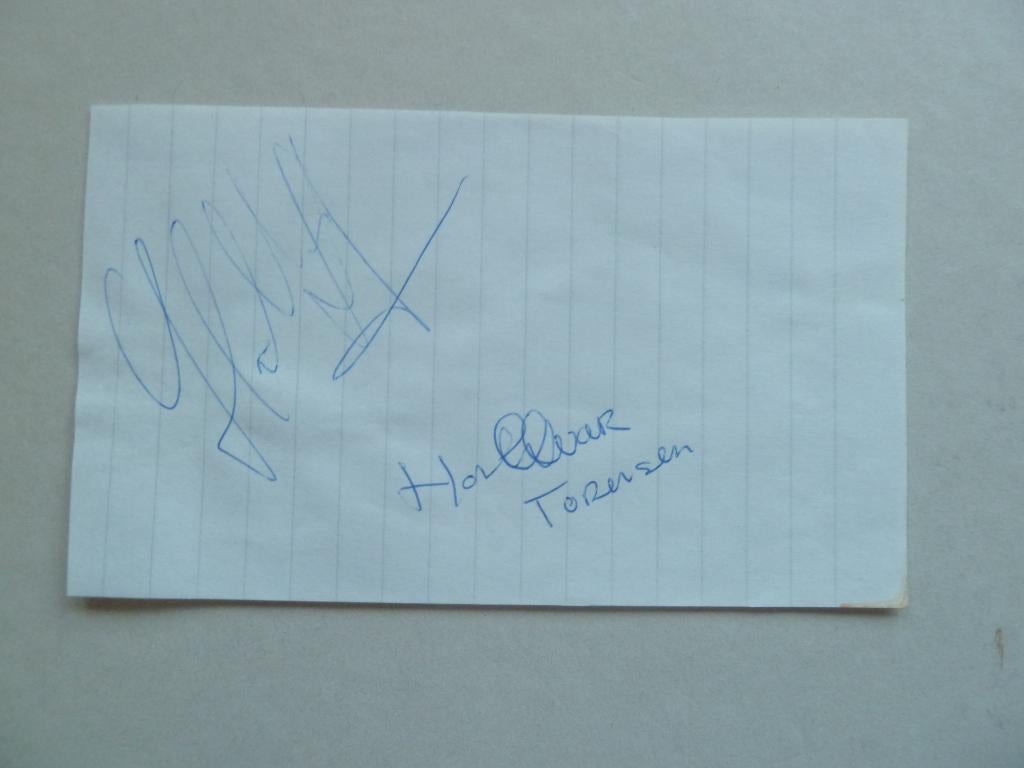 Handtekening. Halvar.Thoresen.  Fc Twente, Ophalen of Verzenden, Zo goed als nieuw, F.C. Twente, Overige typen