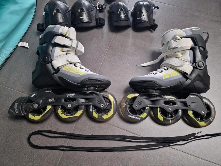 Powerslide Inlineskates Phuzion Radon Krypton Zilvergrijs , Sport en Fitness, Skeelers, Zo goed als nieuw, Powerslide, Dames, Heren