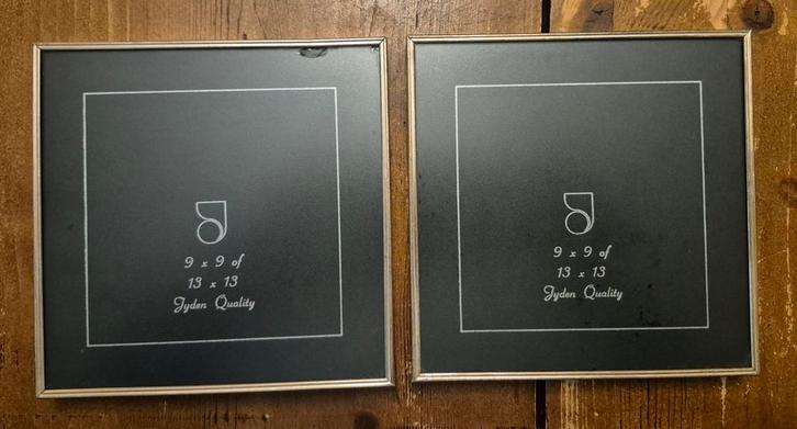 2 Vintage Jyden Lijstjes - Scandinavisch Design, Huis en Inrichting, Woonaccessoires | Lijsten, Gebruikt, Minder dan 50 cm, Minder dan 50 cm